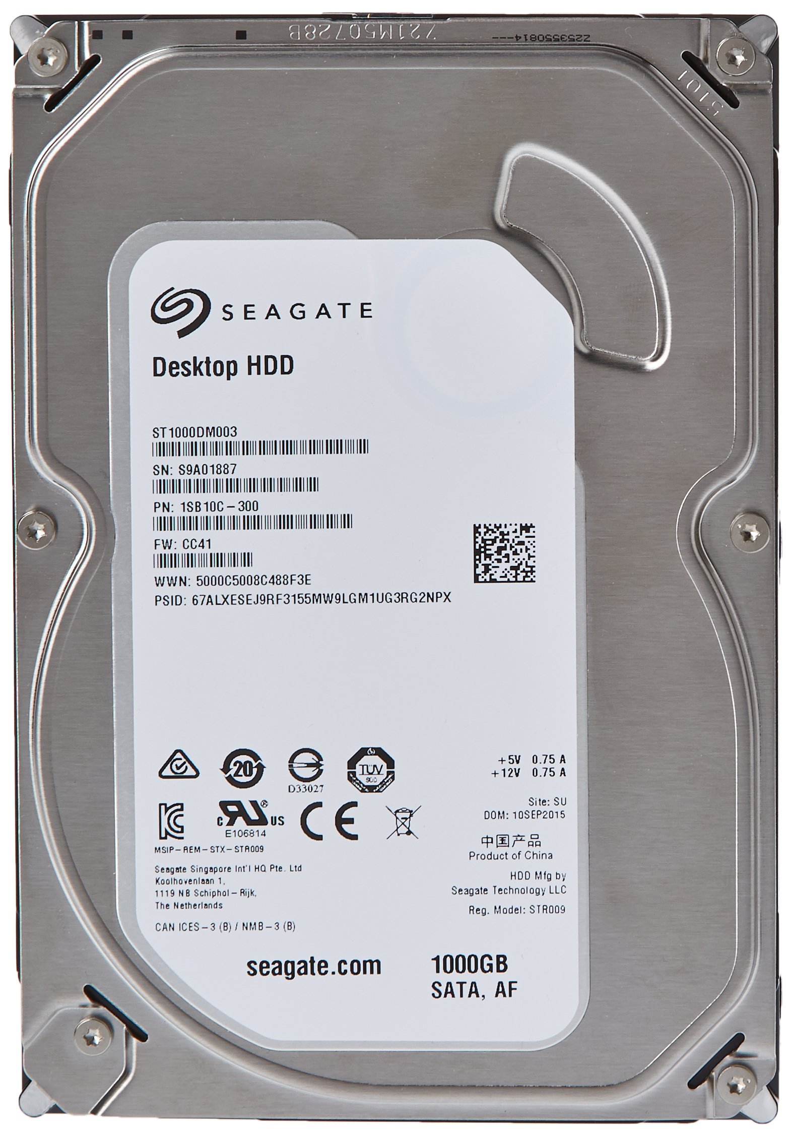 (Old Model) Seagate 1TB Desktop HDD SATA 6Gb/s 64MB Cache 3.5-Inch Intern... NEW 1